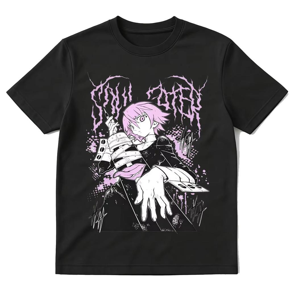 Soul Eater Crona Anime T Shirts Unisexs Wounisex Clothing Fashion Harajuku Oversized Tshirt 100 Cotton Short Summer Streetwear Tee
