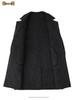Men's Wool Double-Faced Mid-Length Trench Coat - 2025 Autumn/Winter Collection