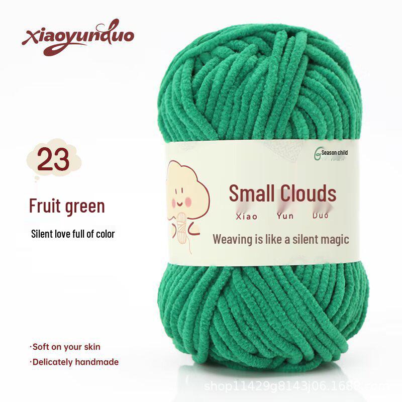 Soft Chenille Ice Yarn for DIY Hand-Knitted Scarf, Hat, and Sweater