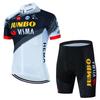Jumbo Visma Cycling Jersey Set Short Sleeve Mens Breathable Quick Dry Mountain Road Bike Apparel