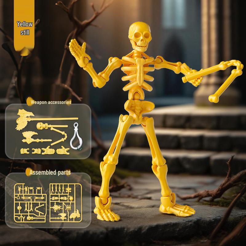 Articulated Skeleton Soldier Model: Bone Joint Toy & Prank Ornament