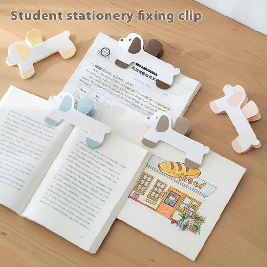 Cute Puppy Book Clips Bookmark Plastic Reading Page Holders for Book Documents Exams Fun Animal Bookstore Note Clip for Office School Use