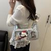Summer new transparent versatile trendy play small food, shoulder crossbody secondary women's bag, street doll bag
