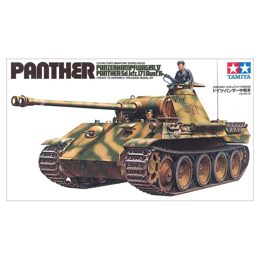 Tamiya 1/35 Military Miniature Series No.65 German Panther Tank Plastic Model Kit 35065