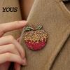 Daily Wear Brooch Rhinstone Fruit Pin for Women, Shape Alloy Lapel Clothing Jewelry Accessories Pin, Wedding Party Prom Accessory