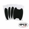 Carbon Fiber Texture Vinyl Car Door Handle Anti-Scratch Protector Film Stickers Accessories Auto Exterior Trim Black