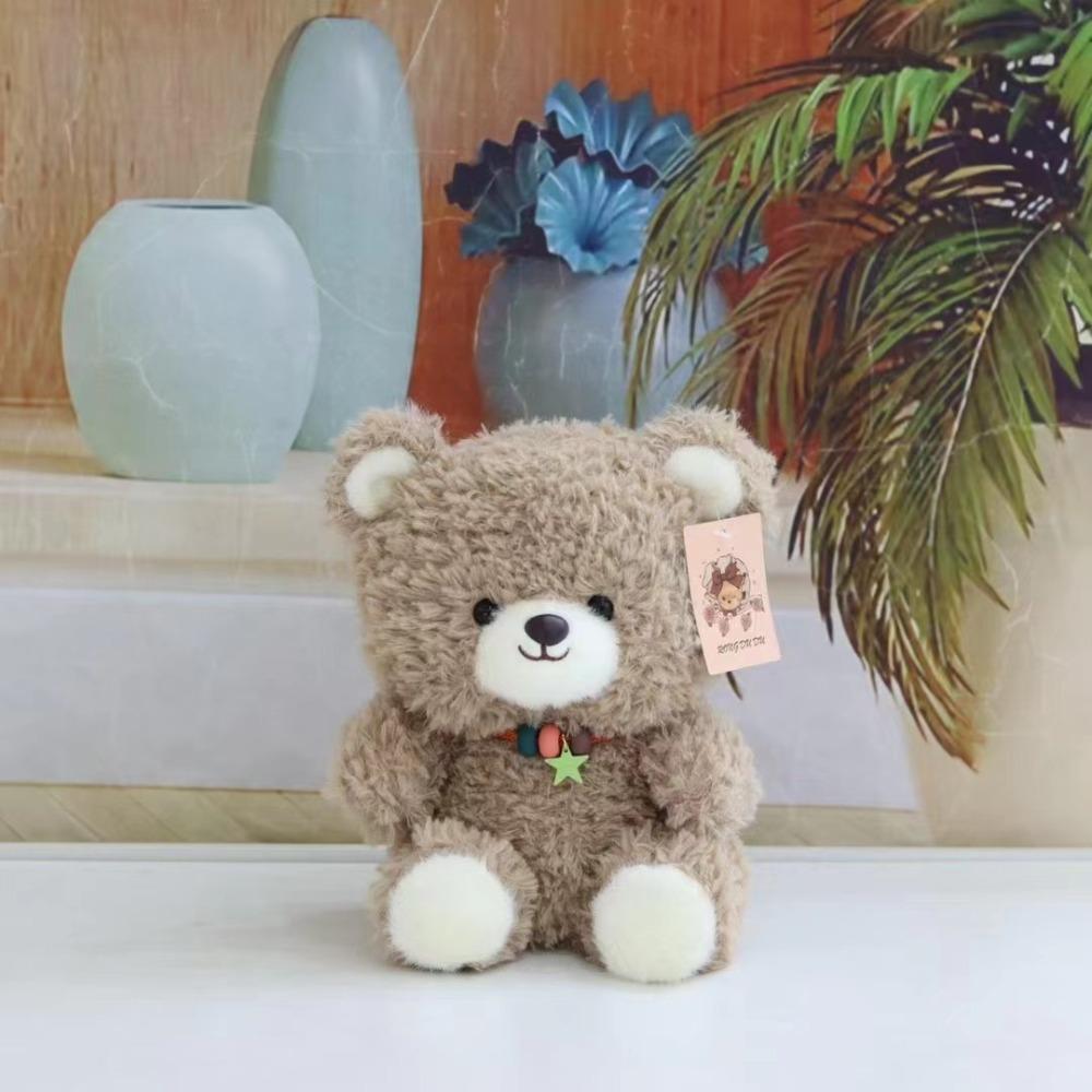 

New bear doll eight inch grab machine doll doll lucky teddy bear plush toy cloth doll birthday gift 25cm 8-inch grab machine doll