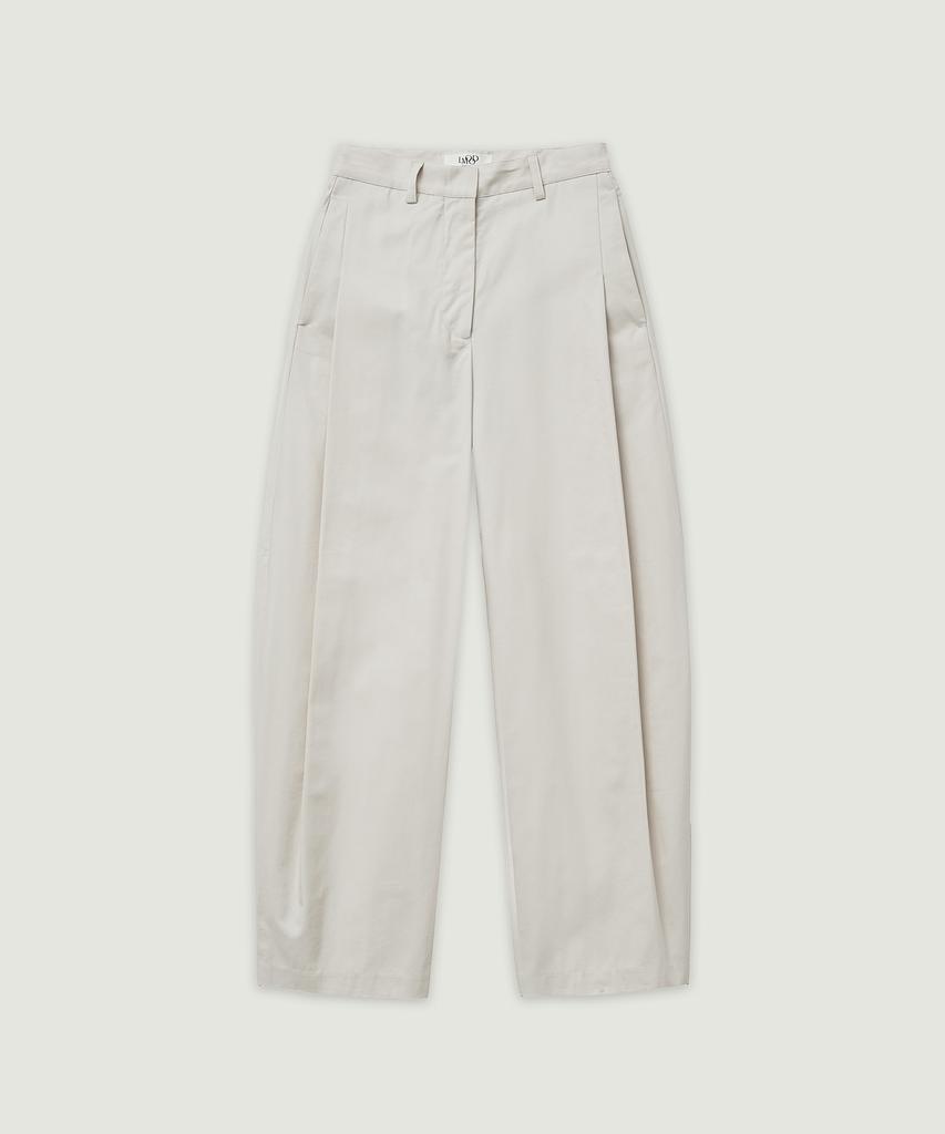 LMOOD WOMEN Pot Curved Cotton Wide Pants Sea Salt