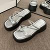 Fashion Beach Shoes House Slippers Platform Slipers Women Slides Sabot Genuine Leather 2025 Women's Genuine Leather Shoes Ladies' Slippe