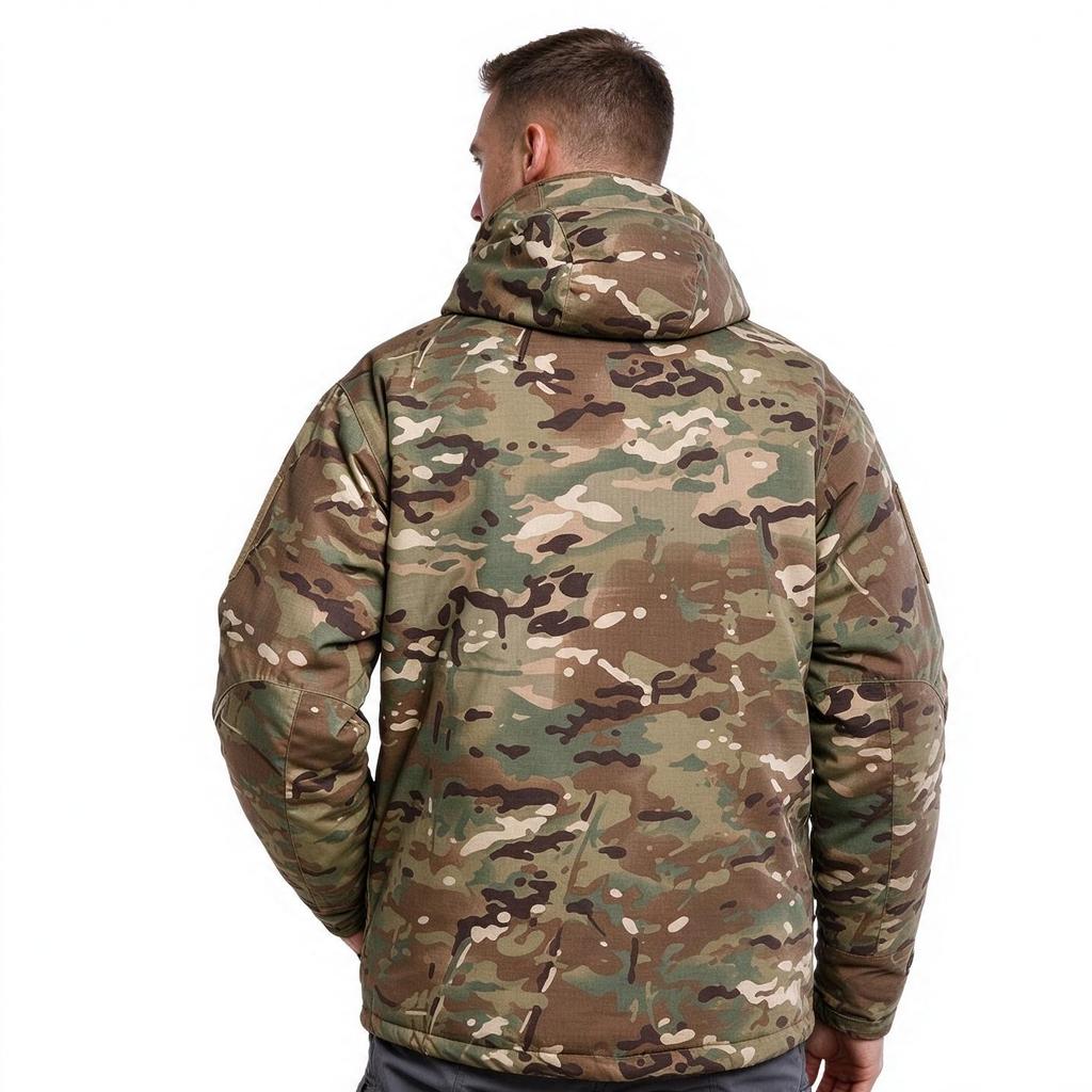 Veste de terrain Camouflage Noir Multicam à couche épaisse pour hommes adultes
