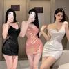 Pure Desire Low-Cut Deep V Backless Mini Dress – Slimming, Hip-Hugging Sexy Lingerie Camisole