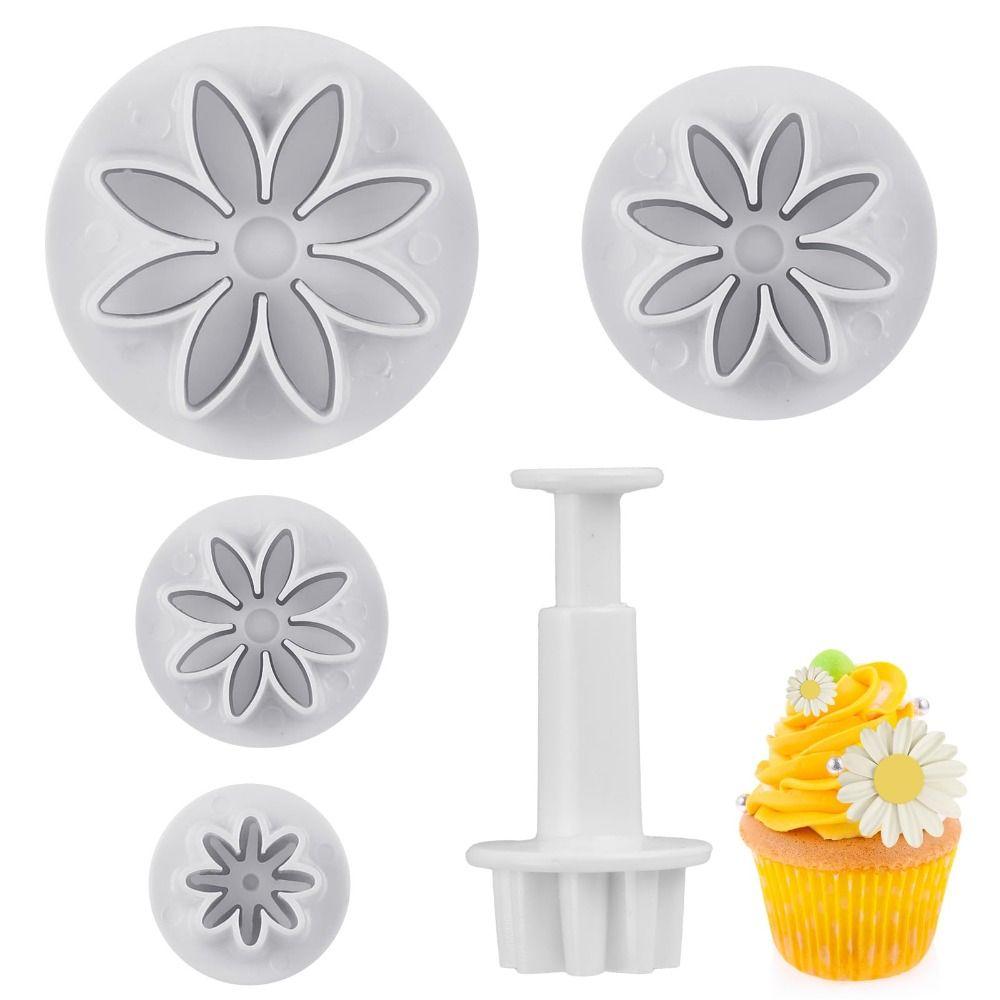 8pcs 8 Petals Shape Fondant Cutter Mold PP Biscuit Cutter Mold Cake Decorating Mold  Summer Baking