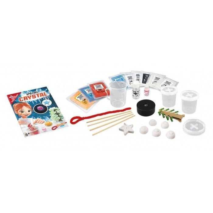 Kit de fabrication de cristaux amazing crystals - buki france - pour enfants de 8 ans et plus - vert