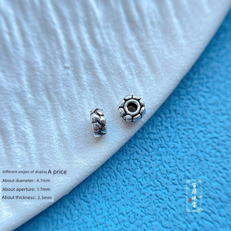 

Аксессуары из стерлингового серебра 925 пробы Тайское серебро Бусины-разделители «Эхо-колесо», Бусины-НЛО, Разделители для браслета, Прокладки, Аксессуары для DIY, Кристальные украшения Section P315