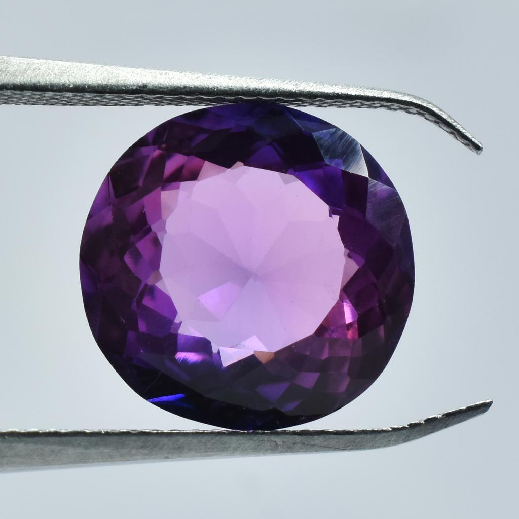 Natural Purple Tanzanite Loose Gemstone 7.74 Ct Round Cut for Jewelry Making and Gem Collections