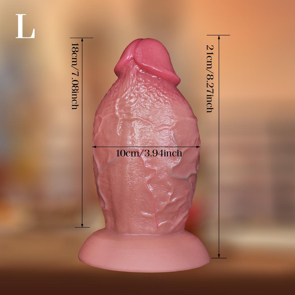 Oversized Liquid Silicone Dildo with Strong Suction Cup, 10cm Diameter, Soft Body-Safe Silicone, Waterproof, Discreet Packaging