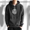 Men's Heavyweight American-Style Hoodie: Trendy Hong Kong Design, Loose Fit, Plus Velvet for Spring, Autumn, Winter