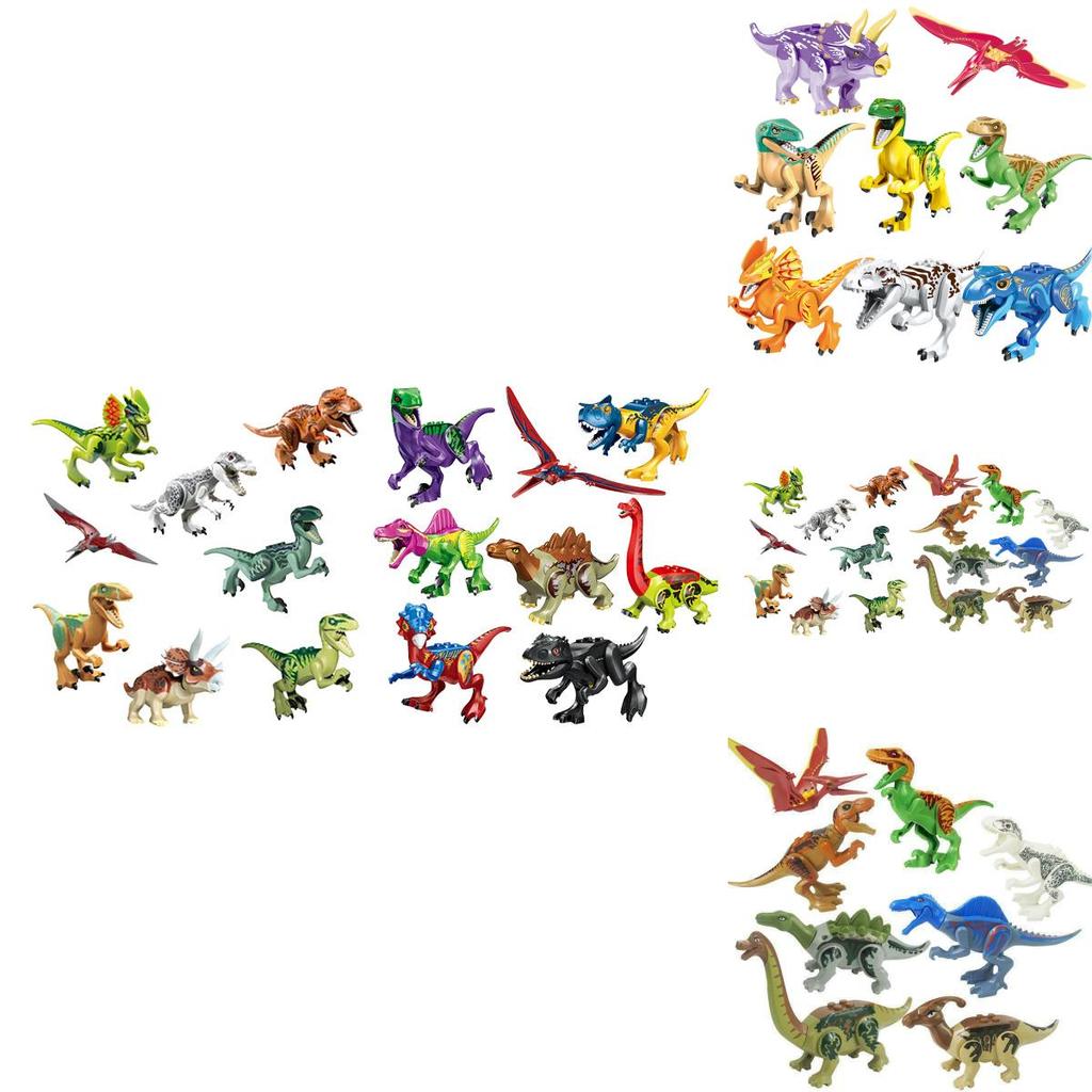 Vivid Jurassic World Dinosaur Building Blocks With Movable Parts For Kids