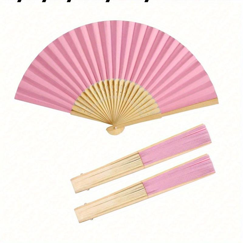 Vintage Handheld Foldable Paper Fan, Portable Bamboo Fan with Foldable Paper Cover - Perfect Summer Accessory for Staying Cool