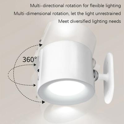 Wiederaufladbarer Doppelkopf-Scheinwerfer Touch-Steuerung Fernbedienung Magnetisch LED-Wandleuchte Kabellose Nachtlichter für Schlafzimmer