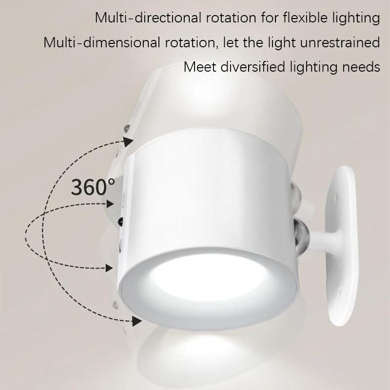 Magnetic LED Night Light Rechargeable Wall Lamp Touch Remote Control Wall Sconces Light Cabinet Spotlight Up and Down Glow
