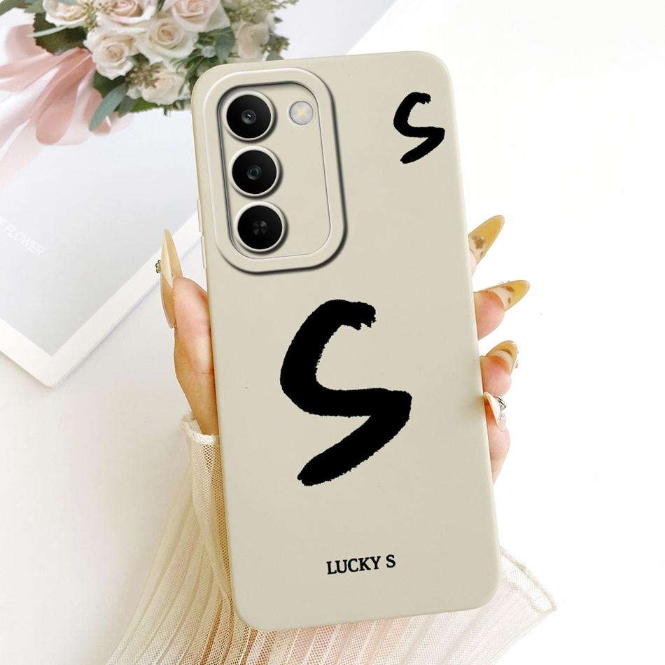 For Realme C83 Lucky Initial Letter Phone Case For Realme C83 C 83 5G Soft Silicone Cases Bumpers