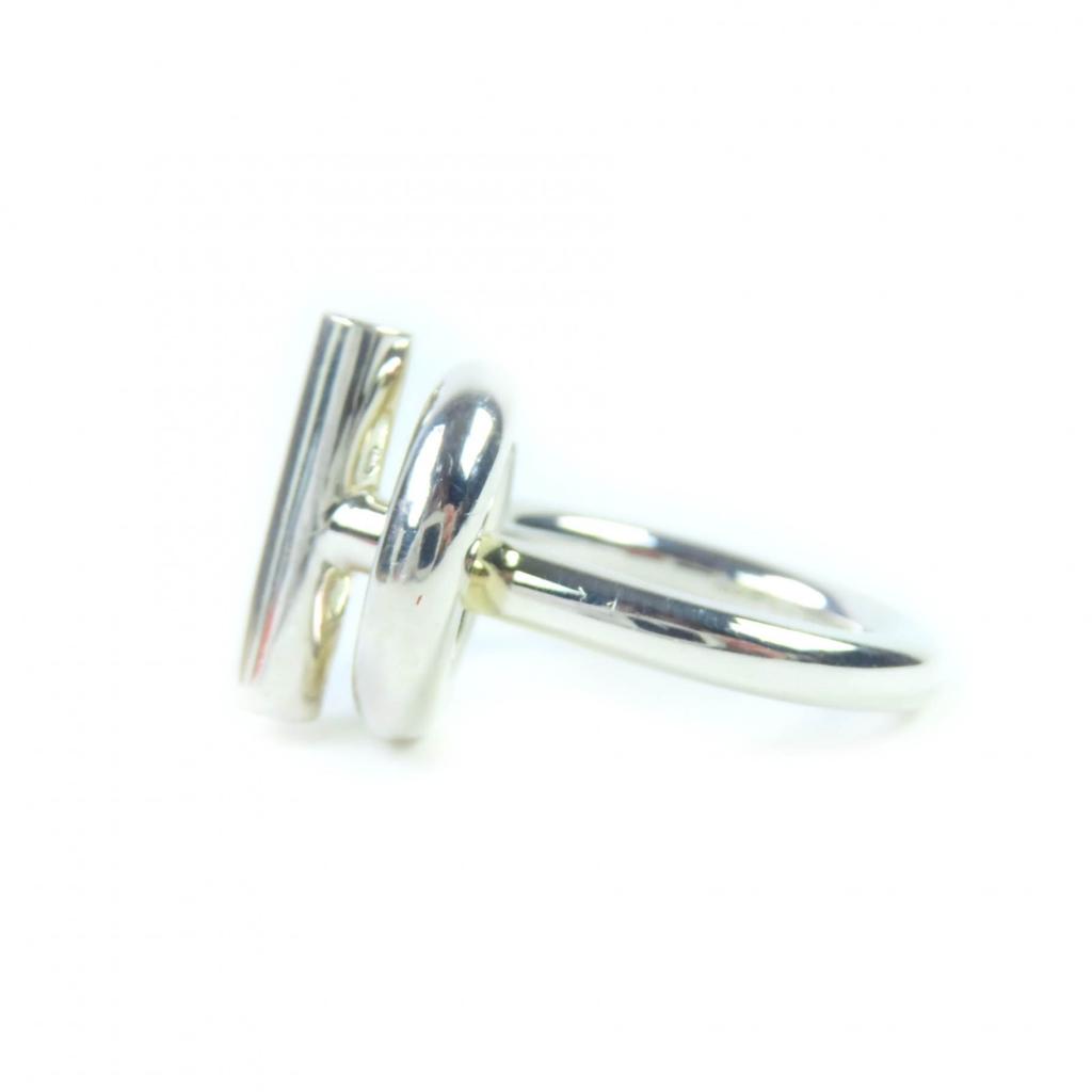 Great HERMES Ring Echapp MM Silver 925 Women Used