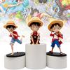 One Piece 3pcs Anime Monkey D Luffy Action Figure Toy Collectible Doll Model