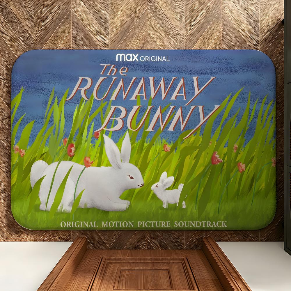 

Book T-the R-Runaway B-Bunny Floor Mat Soft Flannel Entrance Door Mat Non Slip Absorbent Bathroom Bedroom Floor Rug 40x60cm