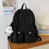 Simple School Backpack With Solid Color And Bow Design Design For Daily Teens