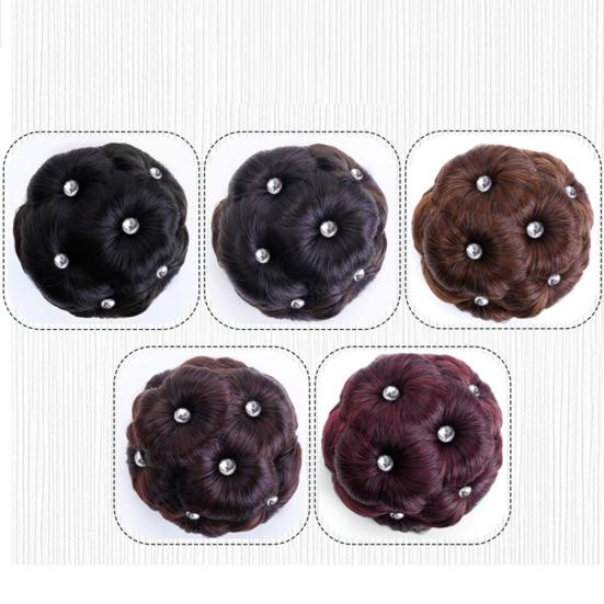 Syntetisk Hårknut Elastisk Donut Chignon Hårförlängning