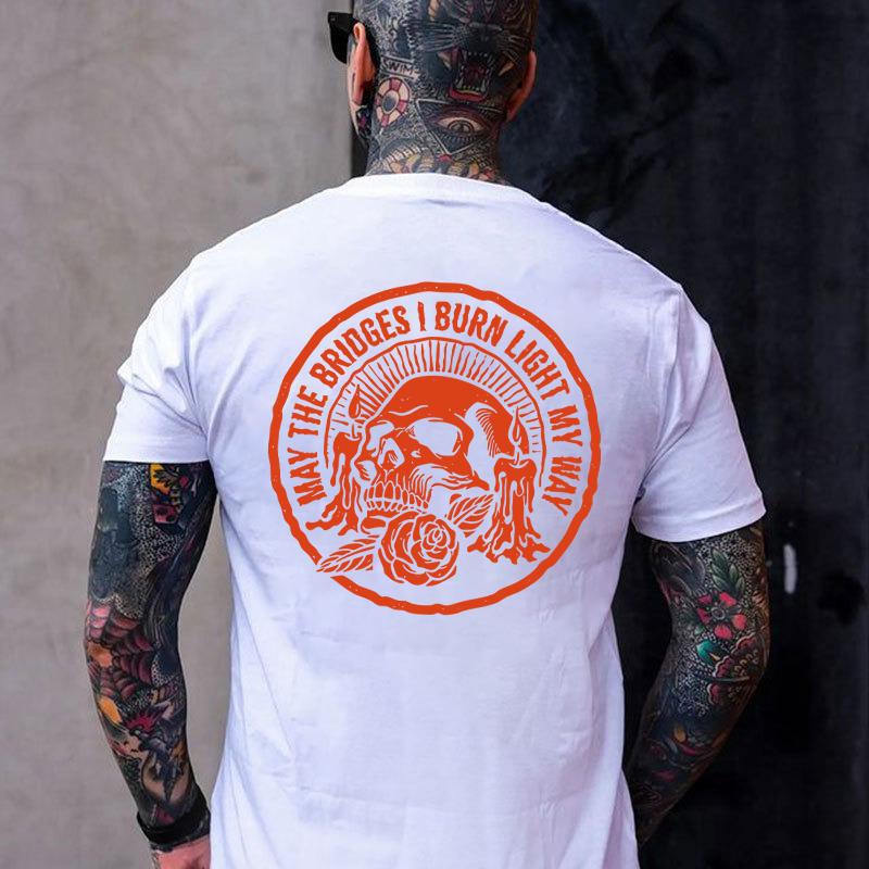 

Mens Dark Gothic Hip Hop Skull Print TShirt Short Sleeve Summer Streetwear Personalized Mens TShirt Short Sleeve 3XL