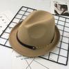 Chain Decor Fedora Hat for Men Women Korean Style British Retro Bowler Hat for Daily Casual Wear Stage Performance