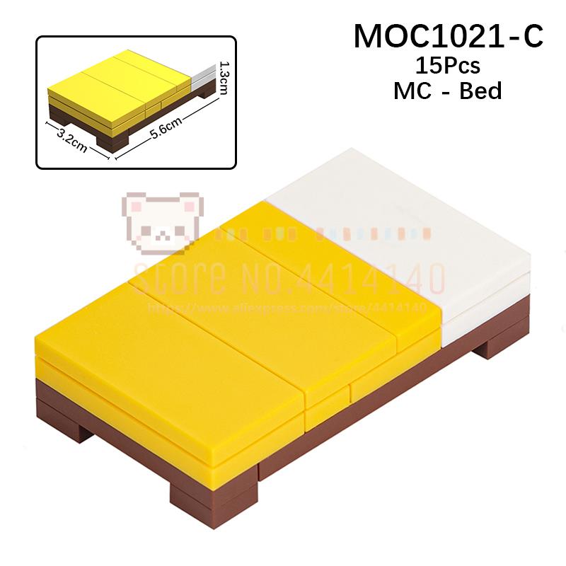 

Мебель для дома MOC Строительные блоки Городская сцена Сделай сам Кухня Кровать Диван Туалет Ванна Модель Украшение Сборка Кирпичики Игрушки Для Детей