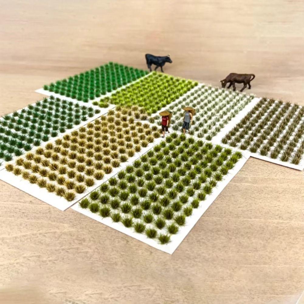 Miniature Shrubs Miniature Grass Cluster Terrain Model Kit Static Grass Tuft  Farmland House