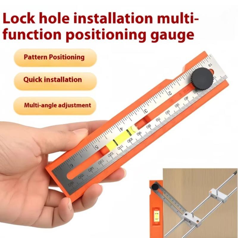 Foldable Marking Ruler Woodworker Horizontal Mark Base with Blisters Multifunctional Positioning Ruler with Scale Measuring Tool