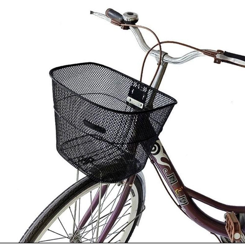 Metal Large Cart Basket Easy To Install Fixed Backpack New Bicycle Front Basket