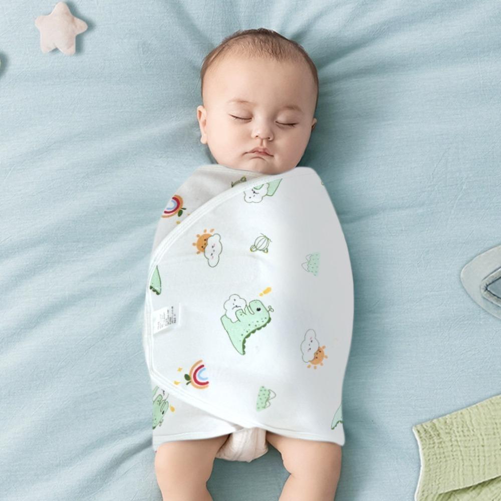 Bawełniany kocyk do otulania dla niemowląt zapobiegający odruchowi Moro, otulacz dla noworodka, miękki śpiworek dla niemowlaka