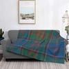 Manta de Tartán Rojo Clan Stewart, Manta de Franela Ultra Suave a Cuadros Ligera Decoración del Hogar Manta de Forro Polar para Hombres Mujeres Niños