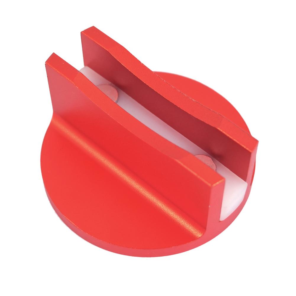 Pinch Weld Jack Adapter Magnetic Aluminum Grooved Magnetic Jacking Puck Universal Magnetic Jack For Sub-Frame Vehicle Floor Jack