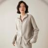 Women's Long Sleeve Cashmere Knit Zipper Cardigan - Cozy Lapel Sweater Outerwear