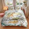 Safari Animals Adventure Print 3Pcs Bedding Setduvet Cover With 2 Bedropillowcase Home Birthday Gift