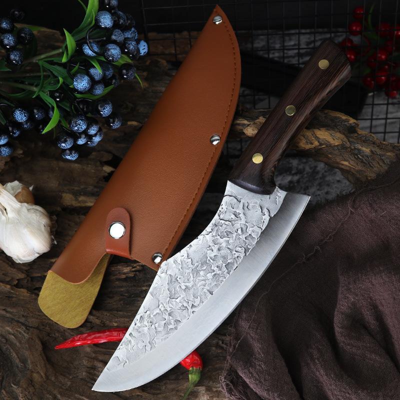 Kitchen Boning Knife Stainless Steel Slicing Knife Fish Knife Meat Cleaver Butcher's Knife Cooking Tools with Cover