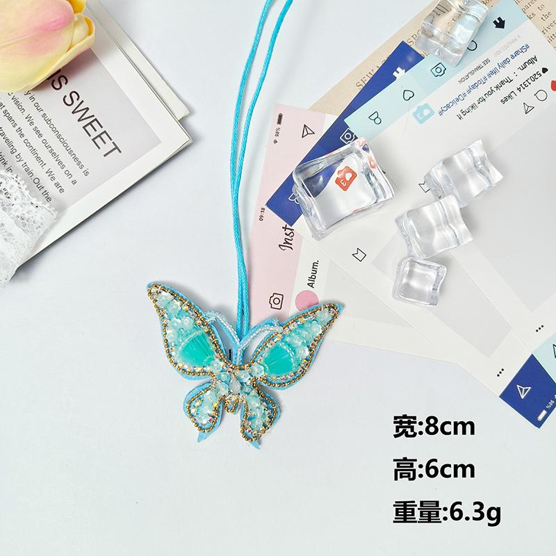 DIY Felt Patch Brooch Pearls Tassels Handmade Rhinestone Beaded Coconut Tree Crystal Bag Lanyard Patch Beading Applique Patch