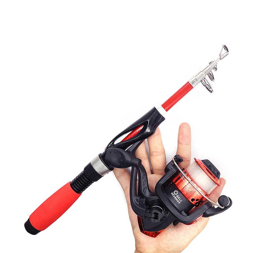 Children's Fishing Rod, Telescopic Reel, Lures, Portable Fiberglass