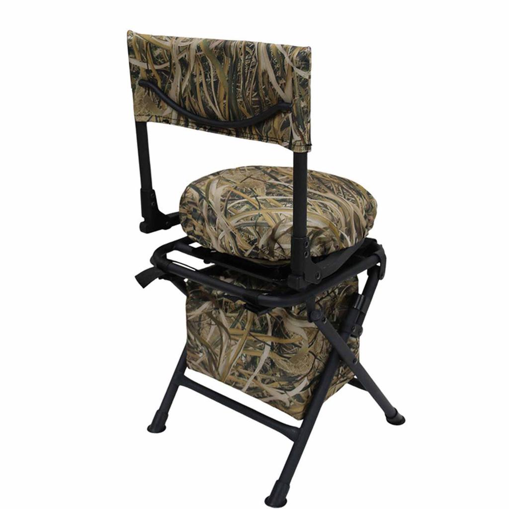 Outdoor Campinghocker - 360 Grad drehbarer Angelhocker - Faltbarer Camouflage-Jagdhocker für Outdoor-Aktivitäten
