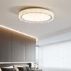 2024 New Dimmable French Cream Style Ceiling Light Nordic Luxury Living Room Bedroom Round Ceiling Lamp Glacier Art Decorative