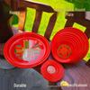 Chaoshan Double Happiness Red Wedding Offering Fruit Tray – Round Plastic Plate