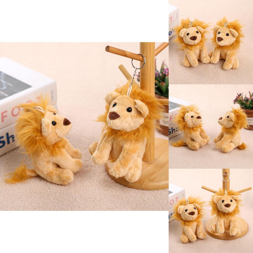 Plush Lion Keychain Toy With Short Plush Material For Girls And Gift Ideas