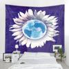 Sunflower Tapestry Retro Art Oil Painting Mandala Tapestry Hippie Psychedelic Bohemian Living Room Bedroom Decoration Blanket